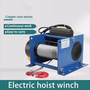 Cabrestante eléctrico 200 kg/400 kg polipasto eléctrico 30M cable de acero cuerda parabrisas bobinado - Imagen 1 de 12