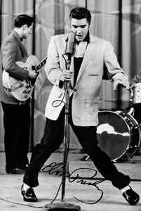 Autógrafo firmado por Elvis Presley 6x4 pulgadas firma FOTO regalo preimpresión - Imagen 1 de 2
