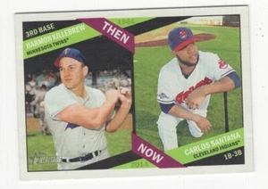 2015 TOPPS HERITAGE BASEBALL THEN & NOW HARMON KILLEBREW & CARLOS SANTANA #TN-5 - Picture 1 of 1