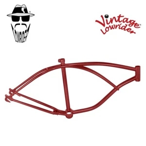 Vintage Lowrider Red Bike Frame for 24" Bicycles Lowrider Beach Cruiser Steel. - Picture 1 of 1