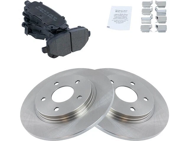 Kit de pastillas de freno y rotor trasero TRQ para Chrysler Town &amp; Country 2008-2012 33KH Foto 1 de 1
