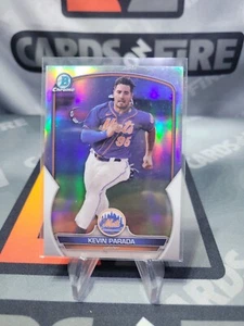 2023 Bowman Chrome KEVIN PARADA  Refractor /499 #BCP-201 Mets - Picture 1 of 2