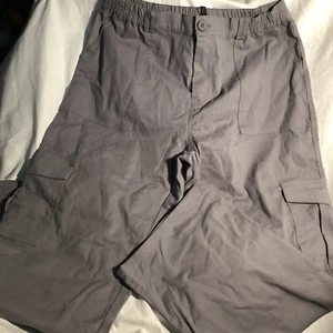 LEPUNUO Cargo Pants Women's High Waisted/ Baggy/ Stretch/Wide Leg Gray XL - Picture 1 of 9