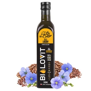 Aceite de linaza prensado en frío Bilovit, 500 ml - Imagen 1 de 5