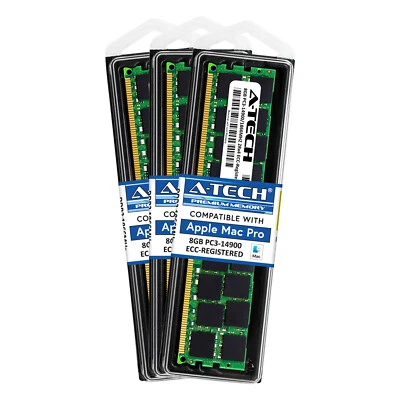 24GB Kit 3x 8GB MAC PRO Late 2013 A1481 ME253LL/A MD878LL/A MacPro6,1 Memory RAM - Image 1 of 4