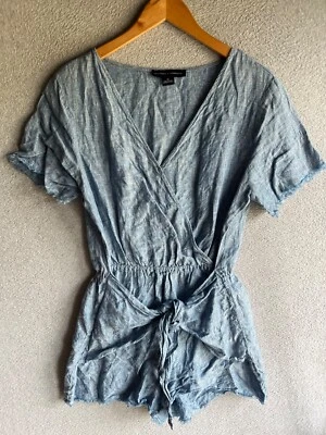 Mameluco Anthropologie Sanctuary para mujer M denim deshilachado cambray ligero Foto 1 de 4