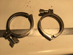 2 piezas Abrazadera de trébol triple acero inoxidable 3" usada (33) - Imagen 1 de 4