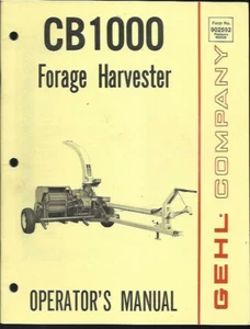 Gehl CB 1000 Manuale Operatore Trinciatutto 902592 - Foto 1 di 2