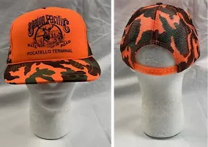 Nueva gorra de béisbol Union Pacific Railroad Pocatello Terminal Snapback Trucker camuflada - Imagen 1 de 6