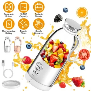 2-in-1 Fruit Blender Electric Juice Cup Rechargeable Fruit Mixer Portable - Picture 1 of 10