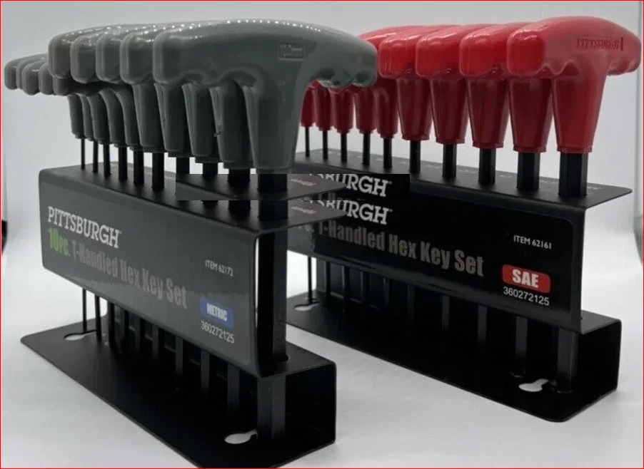 BRAND NEW 20 PC ALLEN T HANDLE WRENCH METRIC SAE ALEN  HEX KEY SET With Stand !! - Image 1 of 1