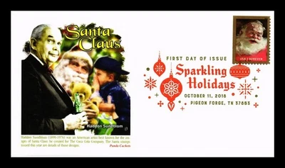 SELLOS DR JIM PORTADA DE ESTADOS UNIDOS BRILLANTES VACACIONES SANTA CLAUS FDC PANDA CACHÉT Foto 1 de 2