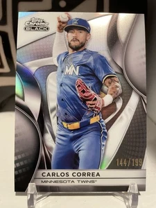 2025 Topps Chrome Black Carlos Correa Refractor /199 #46 Minnesota Twins - Picture 1 of 1