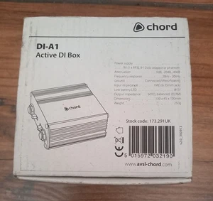 BOXED Chord Active DI Box DI-A1 Direct Injection 173.291UK - Picture 1 of 4