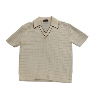 Camisa Polo Continental De Colección Para Hombres XL Tenniscore Tejida Manga Corta Años 70 Preppy - Imagen 1 de 8