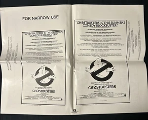 GHOSTBUSTERS Original 1984 UNCUT Ad Slicks (6-12-84) - 2 PAGES - RARE! - Picture 1 of 7