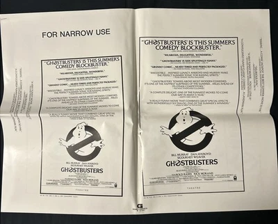 GHOSTBUSTERS Original 1984 UNCUT Ad Slicks (6-12-84) - 2 PAGES - RARE! - Image 1 of 4