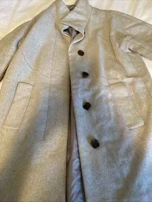 Abrigo para mujer J Crew Factory mezcla de lana gris beige talla 6 Foto 1 de 4