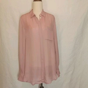 J.Crew Womens Silk Long Sleeve Shirt Size UK8 AU8 Pink Button-up Corporate NWT - Picture 1 of 8