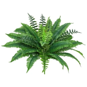 25 Inch Artificial Boston Fern Plants Bushes No Fade Faux Plants Shrubs Green... - Picture 1 of 7