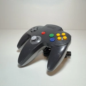 Nintendo 64 Controller Black & Grey Two Tone Controller N64 NUS-005 - Foto 1 di 6