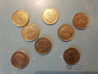 Shell-Sammelmünzen (8 Stück) aus der Serie "Eroberung des Himmels" 60/70er Jahre - Bild 1 von 4