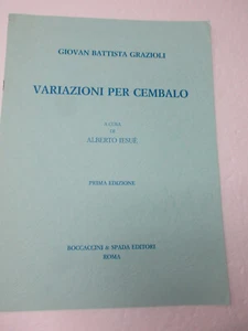 Giovan Battista Grazioli Variations for Harpsichord Sheet Music Boccaccini Spada - Picture 1 of 3