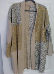 Ces Femme Open Cardigan Contrast Cottage Core Pockets Size M/L - Picture 1 of 13