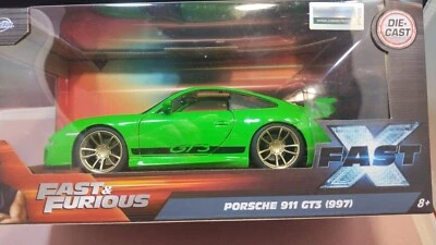 Fast & Furious Fast X Porsche 911 GT3 (997) verde fundido escala 1:24 Jada novo - Imagem 1 de 4