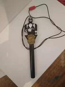 MIGHTY POWER RANGERS ZACK BLACK RANGER Pen Necklace Rare 1994 Works - Picture 1 of 3