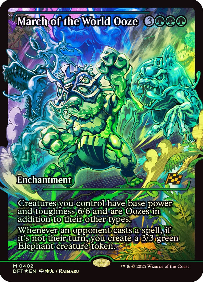 MTG FOIL March of the World Ooze Showcase  - Aetherdrift #402 - Image 1 of 1