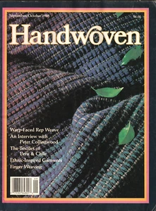 Handwoven Magazine September October 1988 Textile of Peru Chile Finger Weaving - Imagen 1 de 3