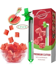 Watermelon Slicer Cutter Stainless Steel Windmill Watermelon Cutter Knife USA - Picture 1 of 7