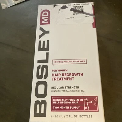 Bosley MD Regular Strength Minoxidil 2% For WOMEN Two Months Supply SPRAYER - Image 1 of 2