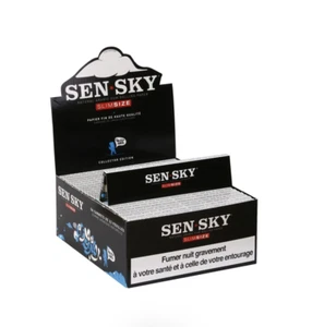 LOT 25 SEN SKY SLIM Carnets 32 feuilles KS Feuilles longues à rouler +1 briquet - Imagen 1 de 3