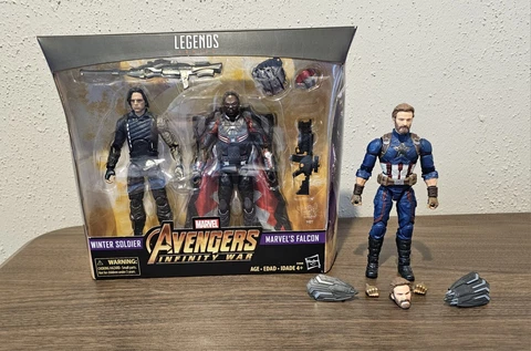 Marvel Legends Avengers Infinity War lot Falcon Winter Soldier Captain America Cover