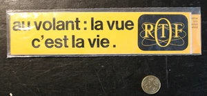 Autocollant / Sticker - Au volant: la vue c'est la vie. ORTF - Sous blister - Picture 1 of 2