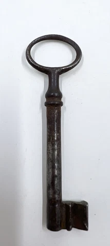 Antique Fancy Ornate Hollow Open Barrel Metal Steel Skeleton Key 3” Cover