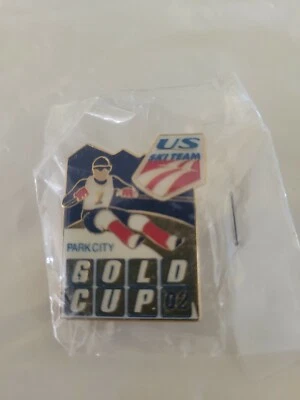 United States Olympic Ski Team Pin Park City Gold Cup 02 Dannon  - Image 1 of 2