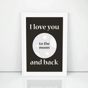 I Love You To The Moon And Back, Fashion Girl Poster, Bedroom Wall Decor - Picture 1 of 12