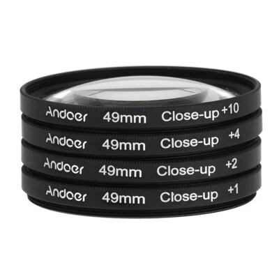  49mm Macro Close- Filter Set+1+2+4+10+Pouch for Nikon   Q0K6 - Image 1 of 4