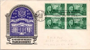 SC #930 FDC - Staehle Cachet (Blue) - Block of 4 - F54338 - Picture 1 of 2