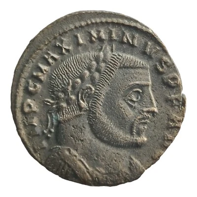 Maximianus AE Follis 312-313 IOVI CONSERVATORI AVGG NN Thessalonica Mint 10M - Image 1 of 2