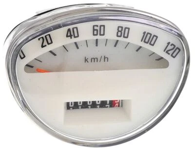 Tachometer weiß für Vespa Rally180 200 Sprint PV ET3 Super bis 120 km/h Tacho - Bild 1 von 3