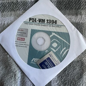 ASUS GENUINE VINTAGE ORIGINAL DISK FOR P5L-VM 1394 Motherboard Drivers Disk M942 - Picture 1 of 1