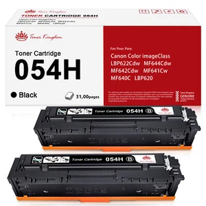 2 czarne tonery pasujące do Canon 054H ImageClass MF641cw MF642cdw MF644cdw MF640C - Zdjęcie 1 z 7
