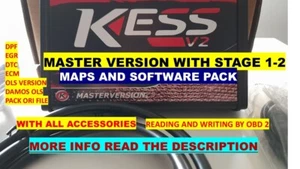 KESS V2 MASTER ONLINE EU VERSION UNLIMITED + PACK SOFTWARE AND MAPS STAGE 1-2 - Imagen 1 de 23