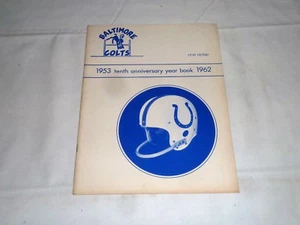 DE COLECCIÓN 1953-1962 Baltimore Colts décimo aniversario programa de anuario - Imagen 1 de 12