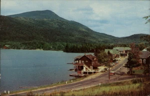 Postal del condado de Hamilton de Nueva York 1968 Blue Mountain Lake - Imagen 1 de 2