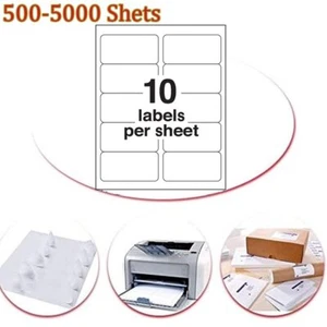 Self Adhesive Sticker Labels for Laser/Ink Jet Shipping Label Per Sheet 10 Label - Picture 1 of 7